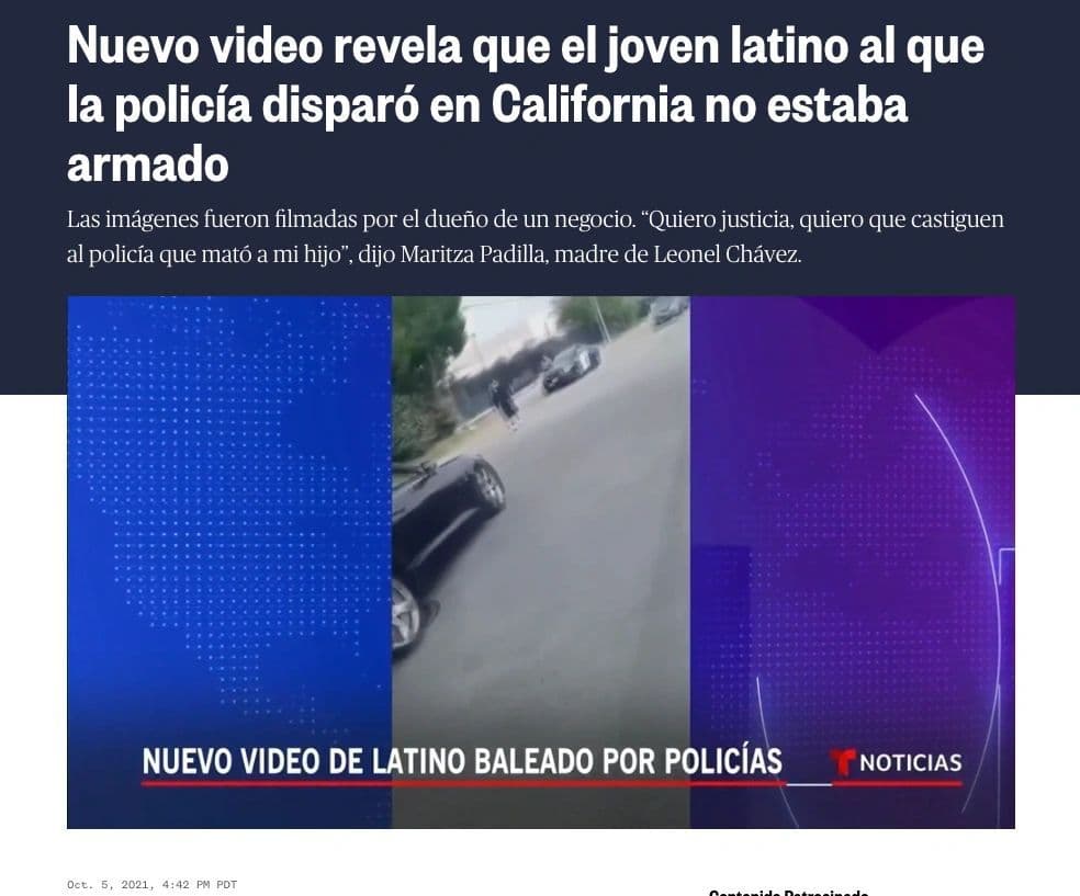 Telemundo Nacional Sobre Leonel Chavez - October 5, 2021