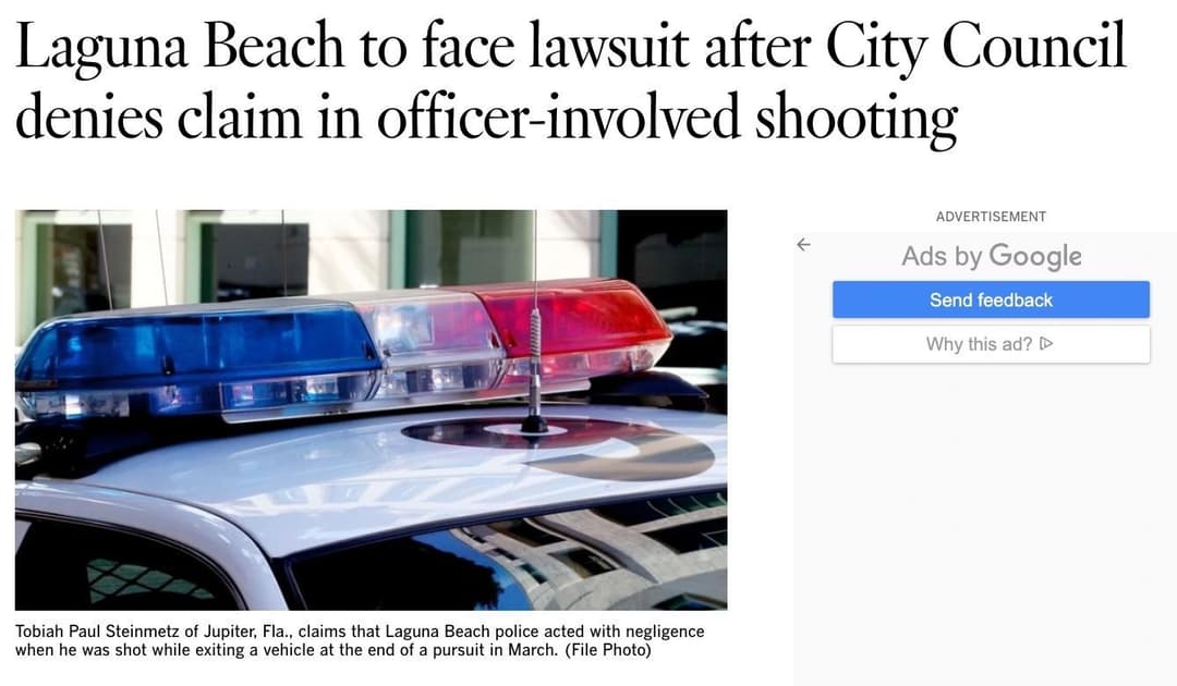 Laguna Beach Police Shooting - June 23, 2021