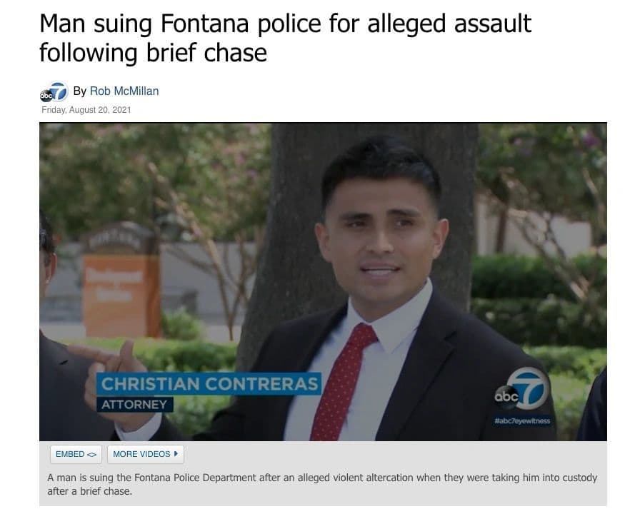 ABC7 News Re Jose Gonzalez - August 20, 2021